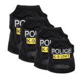 2016 Summer Black Police Pet Vest Dog Clothes Pets Coats Puppy Clothes - Sabuycar