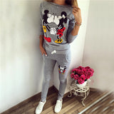 Women Casual Sportswear Lovely Printed Hoodies long-sleeved Suit - Sabuycar