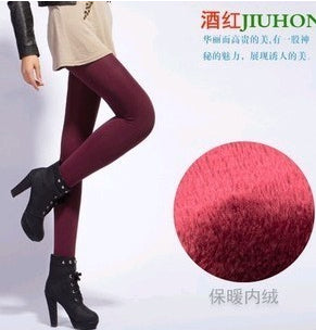 Waist Winter Plus Velvet Thicken Women's Warm Pants Warm Super Elastic - Sabuycar