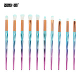 4/10Pcs Diamond Makeup Brushes Set Eye Shadow Eyebrow Blush Blending - Sabuycar