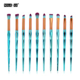 4/10Pcs Diamond Makeup Brushes Set Eye Shadow Eyebrow Blush Blending - Sabuycar