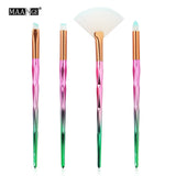 4/10Pcs Diamond Makeup Brushes Set Eye Shadow Eyebrow Blush Blending - Sabuycar