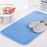 Water Absorption Rug Bathroom Mat Shaggy Memory Foam Bath Mat - Sabuycar