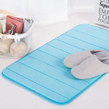 Water Absorption Rug Bathroom Mat Shaggy Memory Foam Bath Mat - Sabuycar