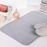 Water Absorption Rug Bathroom Mat Shaggy Memory Foam Bath Mat - Sabuycar