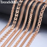 Necklaces For Women Men 585 Rose Gold Venitian Curb - Sabuycar