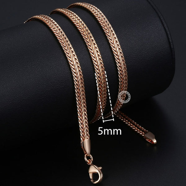 Necklaces For Women Men 585 Rose Gold Venitian Curb - Sabuycar