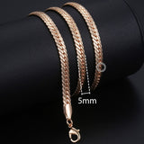 Necklaces For Women Men 585 Rose Gold Venitian Curb - Sabuycar