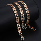 Necklaces For Women Men 585 Rose Gold Venitian Curb - Sabuycar