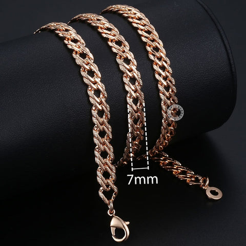 Necklaces For Women Men 585 Rose Gold Venitian Curb - Sabuycar