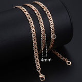 Necklaces For Women Men 585 Rose Gold Venitian Curb - Sabuycar