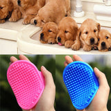 Pet Dog Cat Bath Brush Comb Rubber Glove Hair Fur Grooming Massaging - Sabuycar