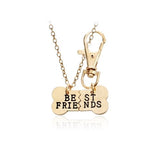 2Pcs/Set Pet Dog Bones Best Friends Necklace Women Animal Bone - Sabuycar