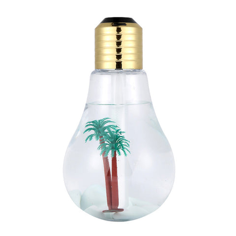 Colorful Light bulb Humidifier Air Ultrasonic USB 400ML Essential Oil Diffuser - Sabuycar