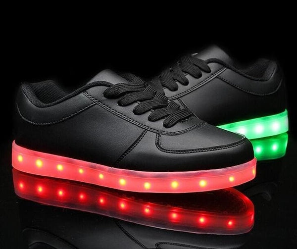 Luminous Led Neon Sneakers Light up Flashing Trainer Flasher glowing sneakers - Sabuycar