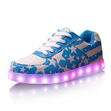 Luminous Led Neon Sneakers Light up Flashing Trainer Flasher glowing sneakers - Sabuycar