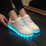 Luminous Led Neon Sneakers Light up Flashing Trainer Flasher glowing sneakers - Sabuycar