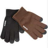 Men Knitted Gloves Anti-slip Touch Screen High Quality Male - Sabuycar