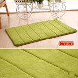 40*60cm Bath Mat Bathroom Carpet Water Absorption Rug Shaggy Memory - Sabuycar