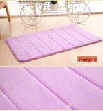 40*60cm Bath Mat Bathroom Carpet Water Absorption Rug Shaggy Memory - Sabuycar