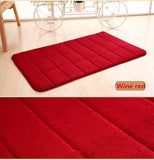 40*60cm Bath Mat Bathroom Carpet Water Absorption Rug Shaggy Memory - Sabuycar