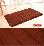 40*60cm Bath Mat Bathroom Carpet Water Absorption Rug Shaggy Memory - Sabuycar