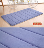 40*60cm Bath Mat Bathroom Carpet Water Absorption Rug Shaggy Memory - Sabuycar