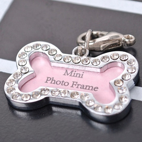 Personalized Bone Shape Pets ID Name Tag Address Pendant Dog Puppy - Sabuycar