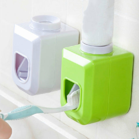 Dispenser For Toothbrush Holder Wall Mounted Automatic Toothpaste Squeezer - Sabuycar