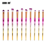 4/10Pcs Diamond Makeup Brushes Set Eye Shadow Eyebrow Blush Blending - Sabuycar