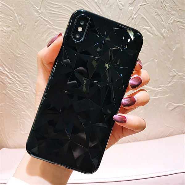 Diamond Texture Case For iPhone 6 6s 7 8 Plus - Sabuycar