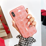 Diamond Texture Case For iPhone 6 6s 7 8 Plus - Sabuycar